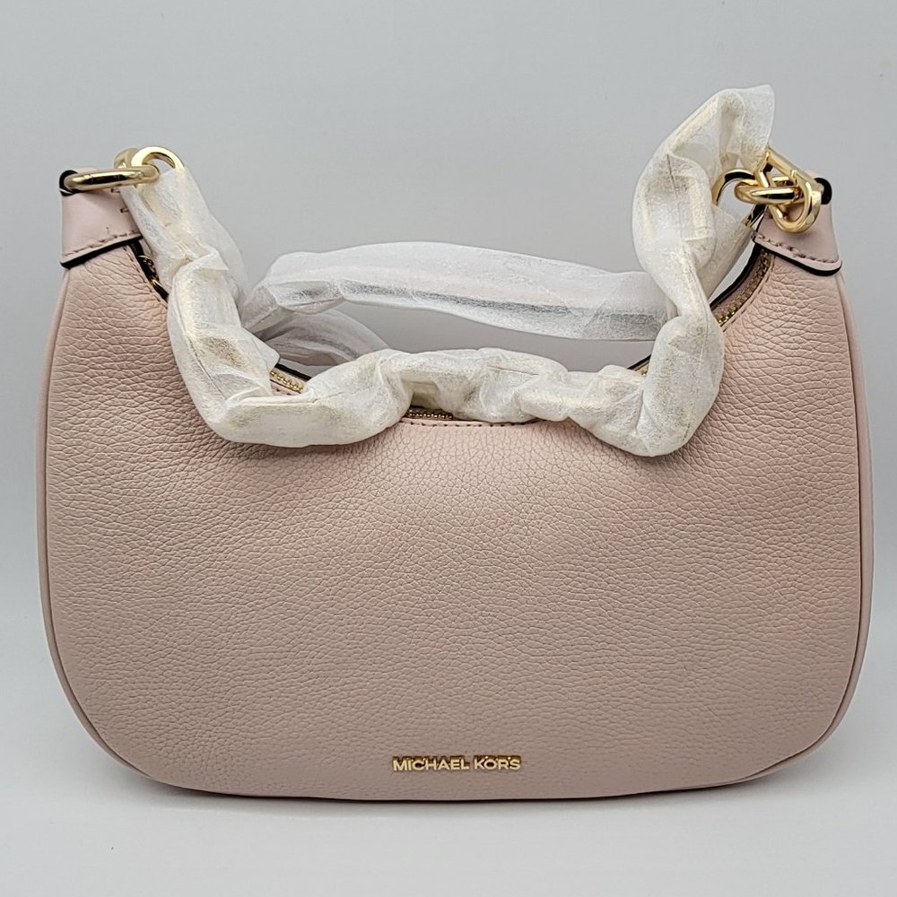 Michael Kors Cora Large Zip Pouchette Powder Blush Pink Crossbody